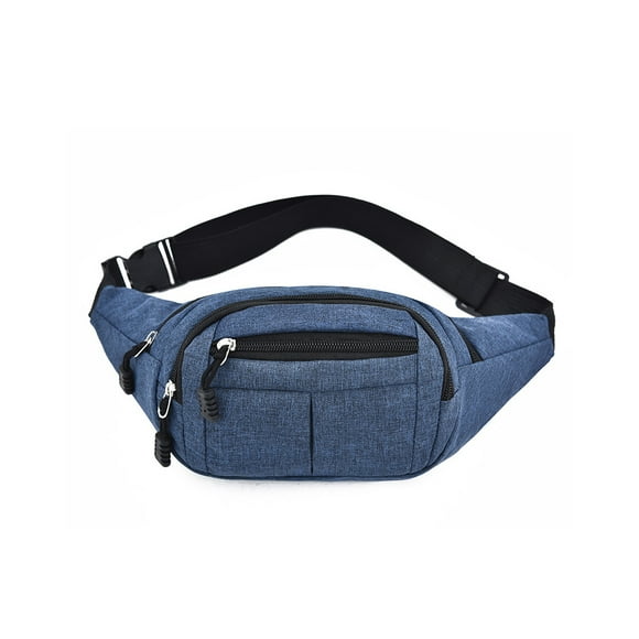 Riñonera de tela Oxford Qarigey multibolsillos para hombre azul AP018585-05