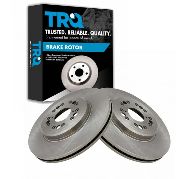 TRQ Front Brake Rotors Set Vented Fits Select 1995-2000 Lexus LS400