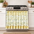 thumbnail image 2 of Oven Skirt Curtain,Heat Resistant Liner Stove Cover Skirt with Elegant Ruffle Trim | Rustic Handmade Oven Door Curtain for Furniture Surface Dustproof,29.72x21.65 Inch, 2 of 9