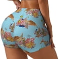 thumbnail image 2 of Naloa Turtles And Corals Biker Shorts for Women Seamless Scrunch Short Women’s Yoga Shorts for Gym Running Sport Shorts - X-Large, 2 of 9