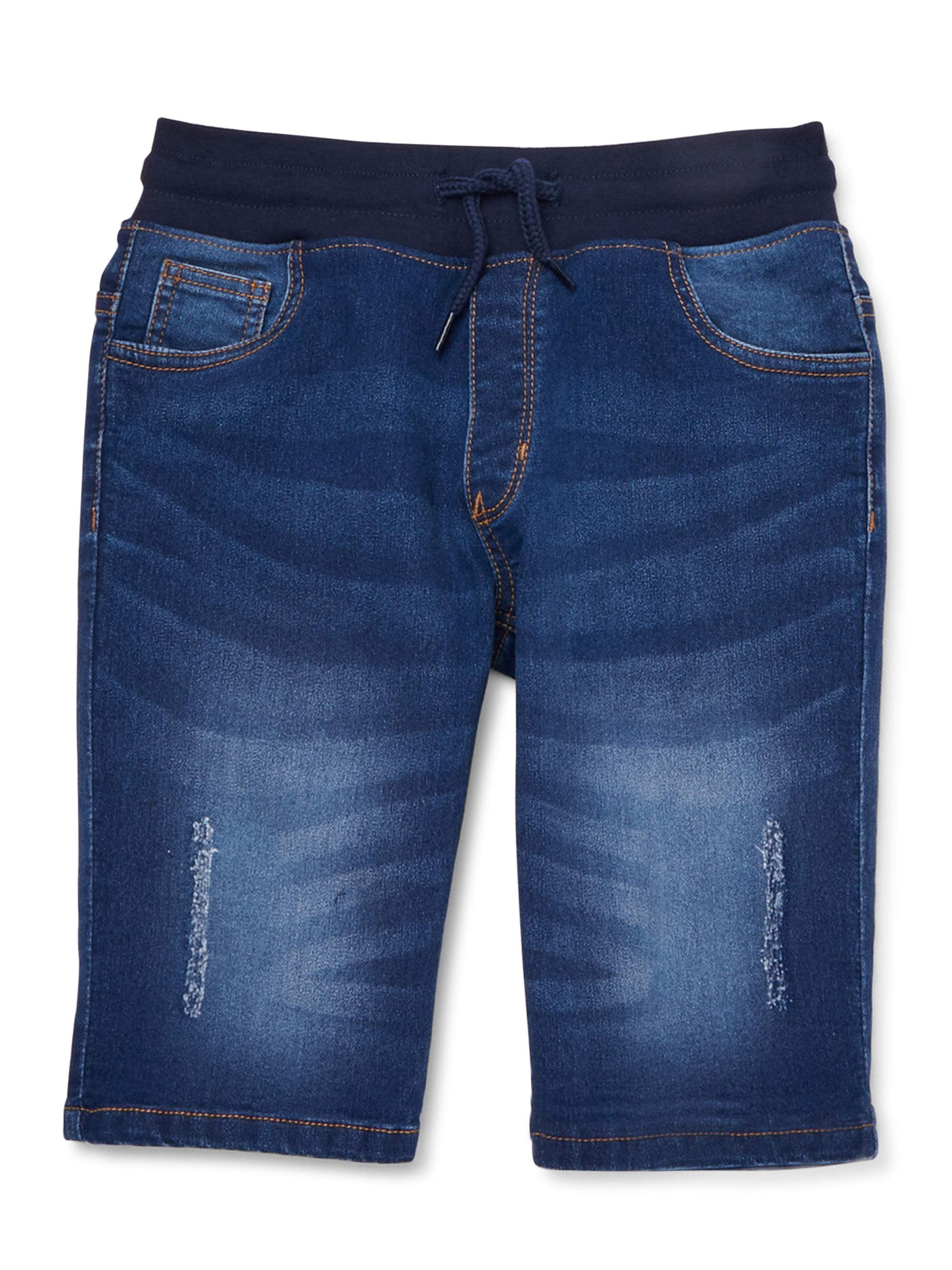 boys pull on denim shorts