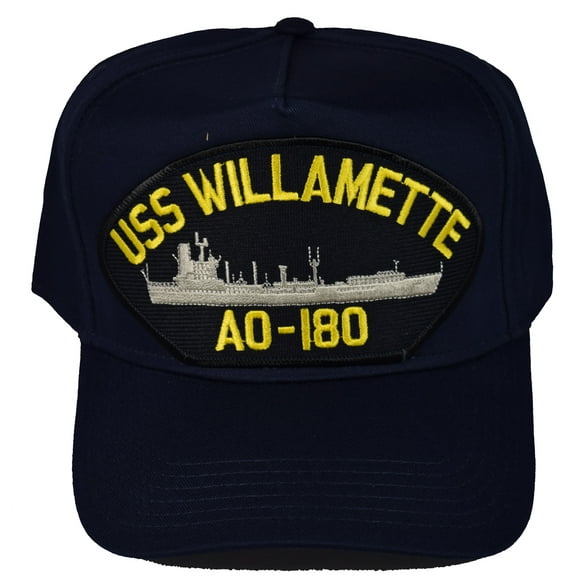 USS WILLAMETTE AO-180 SHIP HAT - NAVY BLUE - Veteran Owned Business