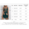 thumbnail image 6 of ZOELNIC Women's Floral Print Deep V Neck Tie Back Sleeveless Romper Short Jumpsuit, XL, 6 of 6