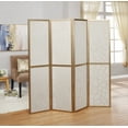 thumbnail image 4 of Roundhill Furniture Giyano 4 Panel Wood Frame Room Divider, 70.3" Tall, Gold, 4 of 4