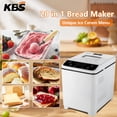 thumbnail image 4 of KBS  Bread Maker Machine with Ice cream program,20-in-1 2LB Fully automatic bread machine，DIY setting,15 Hour delay timer,White Model#070 Ice cream version, 4 of 8