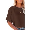 thumbnail image 2 of Sherrylily Women Half Sleeve Cropped T Shirt Crop Tops Casual Summer Tees, 2 of 4