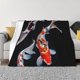 thumbnail image 1 of Fotbe Tricolor Koi Fish Trio Manta de Franela con Estampado, Manta Ultrasuave para Cama, Sofá, Auto, Hipoalergénica y Antibolitas-40"x30", 1 of 6