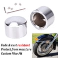 thumbnail image 3 of Oumurs Chrome CNC Front Axle Cap Nut Cover for Harley Softail Dyna Touring Street Glide, 1 Pair, 3 of 11