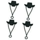 thumbnail image 3 of 4 fundas para beber con forma de sombrero de vaquera, creativas, para pajitas de 6 a 10 mm, resistentes a salpicaduras. Negro, 3 of 9