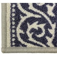 thumbnail image 4 of Stair Treads Skid Slip Resistant Backing Indoor Carpet Stair Treads Scroll Border Design 8  inch x 26  inch (1 Piece, Grey Navy Blue), 4 of 8