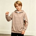 thumbnail image 2 of Gubotare Kid Hooded Boys Hoodie, Kids Hoodies, Boys' Fashion Hoodies & Sweatshirts Size 9-10 (Khaki,9-10 Years), 2 of 6