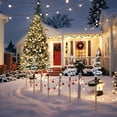 thumbnail image 4 of HaoXun 1Pcs 27.56in Solar Christmas Tree Lights - 3 Color Modes Outdoor Garden Holiday Decorations with Auto On/Off & IP55 Waterproof, 4 of 9