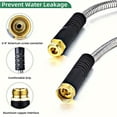 thumbnail image 5 of 50 ft Metal Garden Hose, Stainless Steel Water Hose with 10 Function Nozzles, No Kinks, Lightweight Hose, 5 of 6