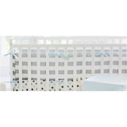 My Baby Sam Chevron Aqua/gray Crib Bumpe