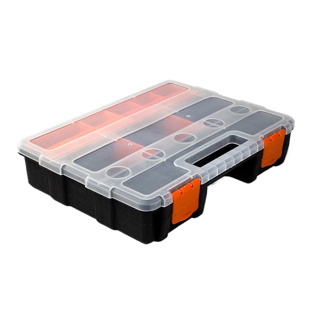 Scienceny Caja de almacenamiento portátil AssortedColor con piezas de partición desmontables, organizadores de organización, caja de piezas Herramientas eléctricas tipo+3
