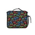 thumbnail image 3 of Game Controller Black Pattern Insulated Lunch Bag with Shoulder Strap and Bottle Holder,Bento School Lunch Bag Box,11x9.5x3.5 Inches, 3 of 5