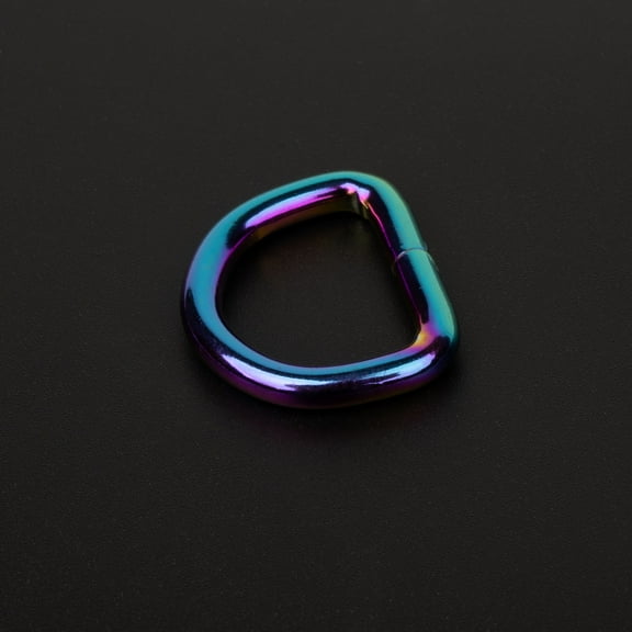 Country Brook Design® 3/4 Inch Iridescent Rainbow Welded D-Rings, 50 Pack