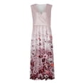 thumbnail image 5 of Ruyang Summer Maxi Dress,2024 Womens Elegant Wrap V Neck Sleeveless Maxi Dress,Trendy Boho Floral Dress Beach Sundress, 5 of 6