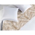 thumbnail image 2 of Leaves Bed Runner, Simple Jungle Leaf Pattern Botanical Hawaiian Flora Aloha Boho Nature Print, Decorative Accent Bedding Scarf for Hotels Homes & Guest Rooms, King, Pale Brown White, by Ambesonne, 2 of 3
