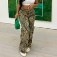 thumbnail image 5 of Owordtank Camo Cargo Pants for Women High Waist Casual Camouflage Printed Baggy Pants, 5 of 7