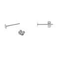 thumbnail image 2 of 400Packs 4mm Round Flat Stud Earring Posts with Back Jewelry, 2 of 8