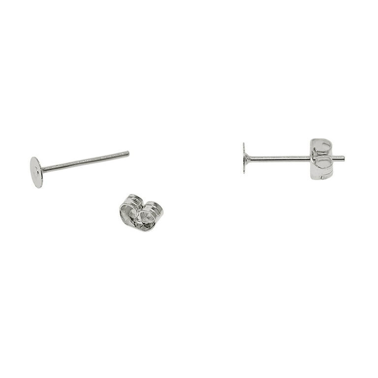 SEWACC 1 Box Stud Holder Earring Posts Earring Backs Ear Plug Earrings  Stainless Steel Jewelry Making Supplies Earrings Backs for Studs Stud Post