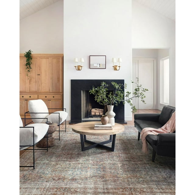 Loloi Chris Loves Julia Jules Collection JUL-05 Lagoon/Brick 2'-6" x 12'-0" Runner Rug