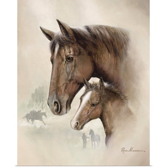 Great BIG Canvas | Rolled Ruane Manning Poster Print entitled Race Horse I