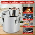 thumbnail image 5 of Danolapsi Alcohol Still 3 Gal 12L/5 Gal 19LStainless Steel Alcohol Distiller Copper Tube Spirit Boiler With Build-In Thermometer for Home Brewing DIY Whisky Wine Brandy Making, 5 of 5