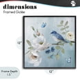 thumbnail image 4 of Stupell Industries Shabby Chic Pastel Blue Bird Blooms Black Framed Giclee Art, 12 x 12, by Nan, 4 of 8