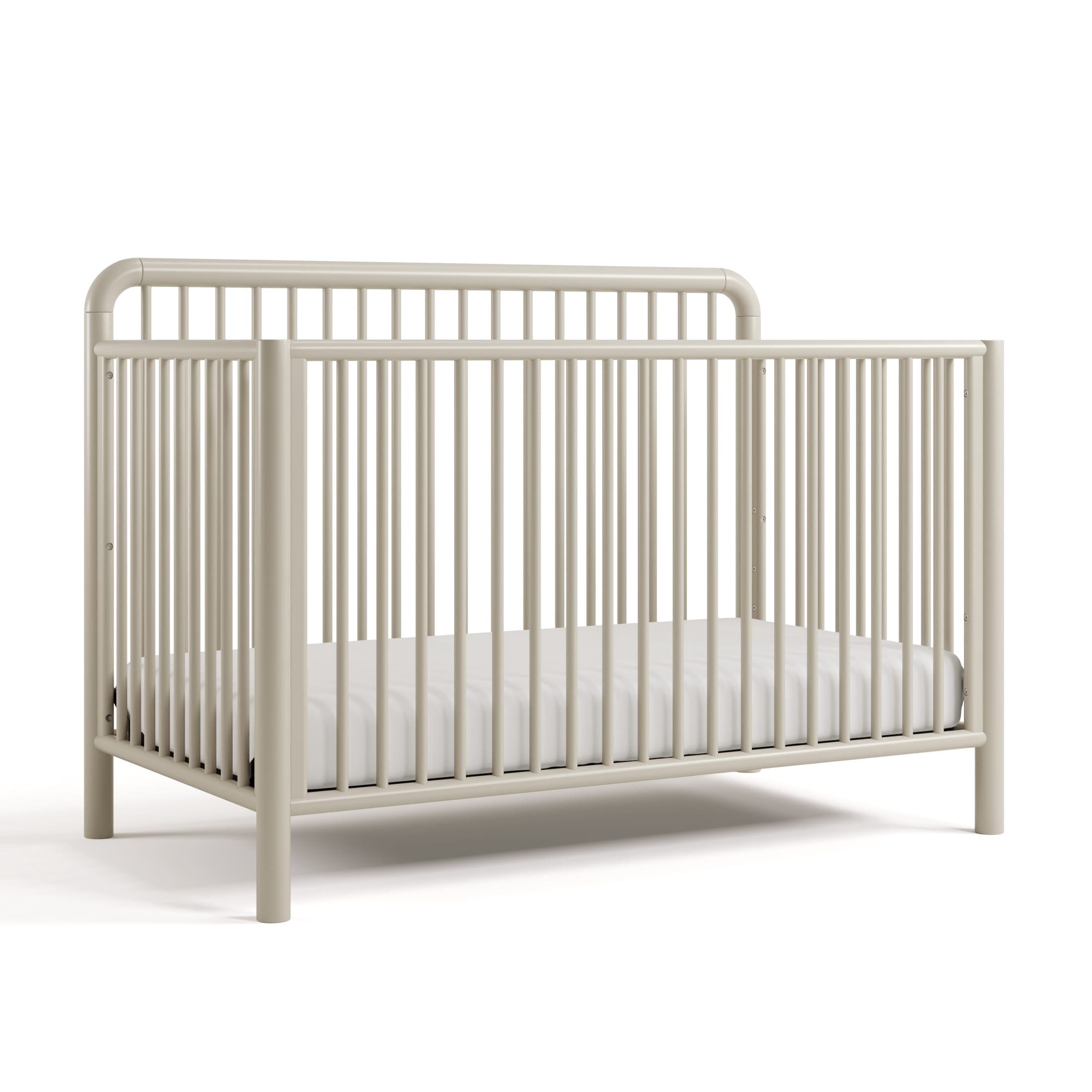 Storkcraft Porto 5-in-1 Convertible Crib with Bonus Toddler Guardrail - Frosted Oat
