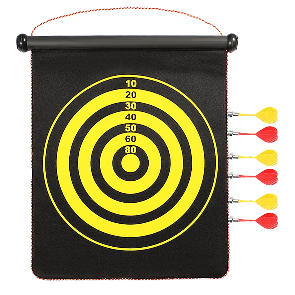 17inch Dart Board Darts Double Sided Rollup Flocking