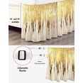 thumbnail image 3 of Abstract Gold Wrap Around Bed Skirts for Queen Bed 16" Drop,Bed Skirt with Adjustable Elastic Belt Dust Ruffle Bed Valance for Bedroom Hotel Luxury Modern Brush Luxury Strokes Artwork Bed Frame Cover, 3 of 7