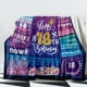 thumbnail image 2 of LHSHID 18th Birthday Gifts for Girls Birthday Decor Purple 350gsm Plush Throw Blanket for 18 Year Old 18th Birthday Decorations for Daughter Bestie Sister BFF, 2 of 6