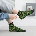 thumbnail image 6 of Breathable Athletic Socks Green Camouflage Cushioned Quarter Socks for Men Women, 6 of 7