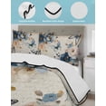 thumbnail image 4 of Quilts Twin Size, Vintage Blue Floral Soft Comforter Bedding Set for Bed, Butterflies Watercolor Flower Tan Lightweight Quilted Bedspread with Pillow Cover(2 Pieces) for All Season, 68x86 Inch, 4 of 6