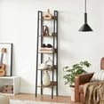 thumbnail image 2 of VASAGLE Ladder Shelf 5-Tier, Bookshelf, Industrial, Rustic Brown and Black, 2 of 6