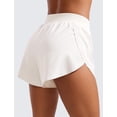 thumbnail image 2 of Shorts CRZ YOGA tiro medio 10 cm con abertura secado rápido blanco, 2 of 4
