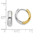 thumbnail image 3 of 14K Two-Tone Gold Earring Hinged Huggie Women'S 11 mm 4.5, 3 of 3