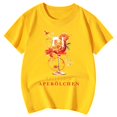 thumbnail image 4 of IULZEBTY Chemises Filles Décontractées Imprimées Col Rond Manches Courtes T-Shirt Décontracté Taille 8 Y-9 Y, 4 of 4