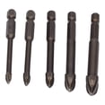 thumbnail image 3 of Glass Drills Bits, Strong Toughness Low Cut Resistanct Cross Hex Drill Bit  For Granite, 3 of 8
