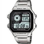 Men's World Time Watch, Stainless-Steel Bracelet