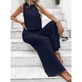 thumbnail image 5 of EASYBRAUS Women Sleeveless Denim Blazer and Pants Set Summer 2026 Casual Business Outfit S-XXL, 5 of 10