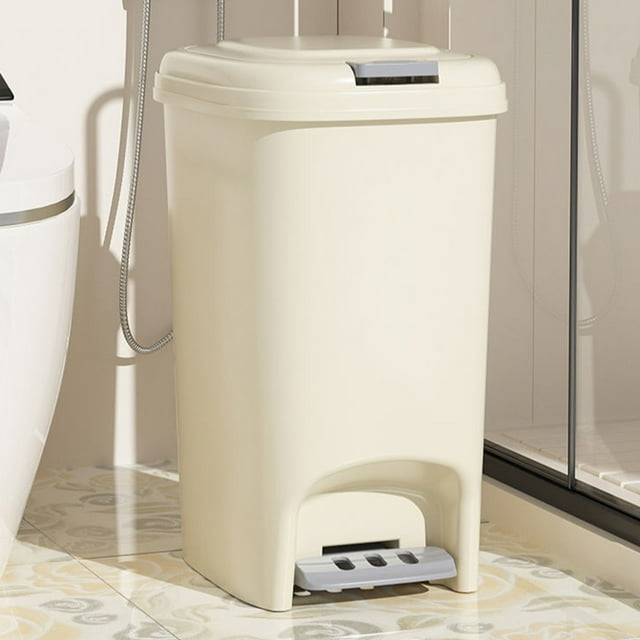 Bote De Basura Con Pedal, Evita El Desbordamiento Bote De Basura Con Pedal Decorativo Lujo Ligero Sin Contacto Para Cocina