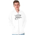 thumbnail image 4 of Funny Later Alligator Animal Pun Zip Up Hoodie Men's Women's Brisco Brands S, 4 of 6