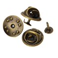 thumbnail image 6 of 50 Sets Clutch Pin Backs with Tie Tacks Blank Pins , Metal Pin Backs, Pins Keepers Backs Locking Clasp, Butterfly Clutch Badge Insignia Clutches Pin Back - brass Antique brass, 6 of 8