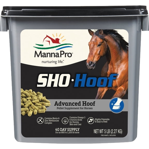 Manna Pro Sho-Hoof Equine Hoof Supplement - Veterinary Use - 5 lb Box — Home & Garage Storage, Stackable Design