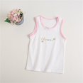 thumbnail image 2 of QTOCIO Summer Girls Tank Top, Toddler Girl Clothes, Girls Children Inner Layer Summer Children T-shirt Base Shirt Top Round-Neck Camisoles, White, 4 Years, 2 of 3