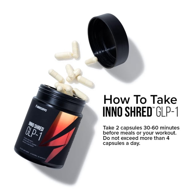 inno shred glp-1 Suplemento termogénico Inno Shred™ GLP-1 de InnoSupps, 60 cápsulas