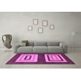 thumbnail image 3 of Ahgly Company Indoor Square Abstract Purple Modern Area Rugs, 6' Square, 3 of 4